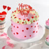 Pretty Pink Valentine Cake (1 Kg) Online