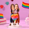 Gift Pride Love Personalized Caricature Stand