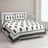 Printed Duo Chromatic Double Bed Sheet with Pillow Cover Online