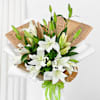Shop Pristine Lily Elegance Medium Bouquet