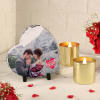Promise Day Personalized Heart Stand with Candles Online