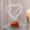 Gift Promise Of Love Personalized LED Lamp - Wooden Finish Base