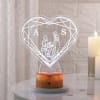Promise Of Love Personalized LED Lamp - Wooden Finish Base Online