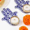 Gift Protective Hamsa Tealight Holders For Diwali