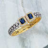 Buy Prussian Blue Stone Bracelet Designed With CZ