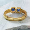 Shop Prussian Blue Stone Bracelet Designed With CZ