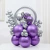Gift Purple And Silver Birthday Balloon Arrangement