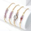 Gift Purple Bracelet Rakhis With Milk Cake Combo