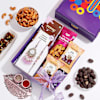 Purple Kundan Bhaiya Bhabhi Rakhi Hamper Online