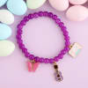 Gift Purple Power Beaded Bracelet For Girls