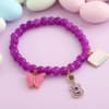 Buy Purple Power Beaded Bracelet For Girls