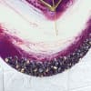 Buy Purple Resin Art Wall Clock