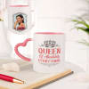 Queen Of Absolutely Everything Personalized Mug With Heart Handle Online