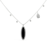 Gift Queen of Black Diamond Silver Pendant Necklace