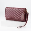Gift Quilted Two-Fold Women's Wallet - Personalized - Merlot