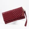 Quilted Two-Fold Women's Wallet - Personalized - Merlot Online