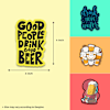 Buy Quirky Beverage Fridge Magnet-Set Of 4