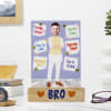 Quirky Personalized Bro Photo Stand Caricature Online