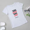 Quirky Personalized Cotton T-Shirt for Women - Ecru Online