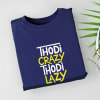 Gift Quirky Personalized Cotton T-Shirt for Women - Navy