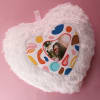 Buy Quirky Personalized Heart Shaped LED Fur Cushion