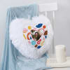 Quirky Personalized Heart Shaped LED Fur Cushion Online