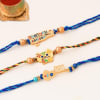 Gift Quirky Rakhi Set Of 3 With Dry Fruits