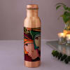 Buy Radha-Krishna Copper Bottle With Personalized Wooden T-Light Holders