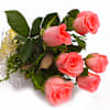 Radiant Pink Roses Bouquet Online