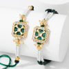 Gift Radiant Rajwada Rakhi Hamper For Bhaiya And Bhabhi