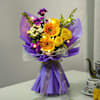 Radiant Sunflower And Rose Bouquet With Lights Online