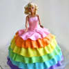 Rainbow Barbie Fondant Cake (3 Kg) Online