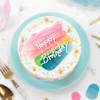 Shop Rainbow Swirl Personalized Birthday Cake