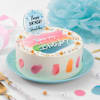 Rainbow Swirl Personalized Birthday Cake Online
