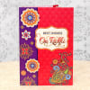 Shop Rakhi with Sweets and Greeting Card Hamper