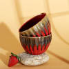 Buy Red And Brown Dual Dipped Ceramic Bowls (Set of 2)
