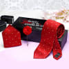 Red Necktie Set in Personalized Gift Box Online