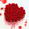 Red Roses in Heart Shaped Gift Box (40 Stems) Online