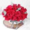 Buy Red Roses in Planter with Ribbon (25 Stems)