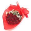 Red roses with white fillers Online