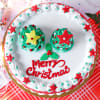 Gift Red Velvet Christmas Cake (Half Kg)