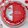 Gift Red Velvet Christmas Photo Cake (1 Kg)