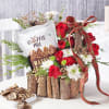 Red White And Green Xmas Basket With Waffles Online