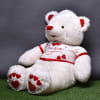 Gift Red & White Fur Big Teddy Bear
