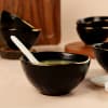 Buy Regal Feast Set of 6 Soup Bowls N Spoons - Black