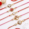 Regal Meena and Kundan Rakhis-Set Of 5 Online