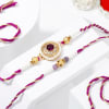 Buy Regal Purple Stone And Pearl Rakhi - Set Of 2