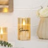 Gift Relax Refresh Recharge Personalized LED Candles - Set Of 3