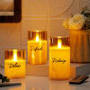 Buy Relax Refresh Recharge Personalized LED Candles - Set Of 3