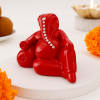 Gift Resting Lord Ganesha Idol - Red